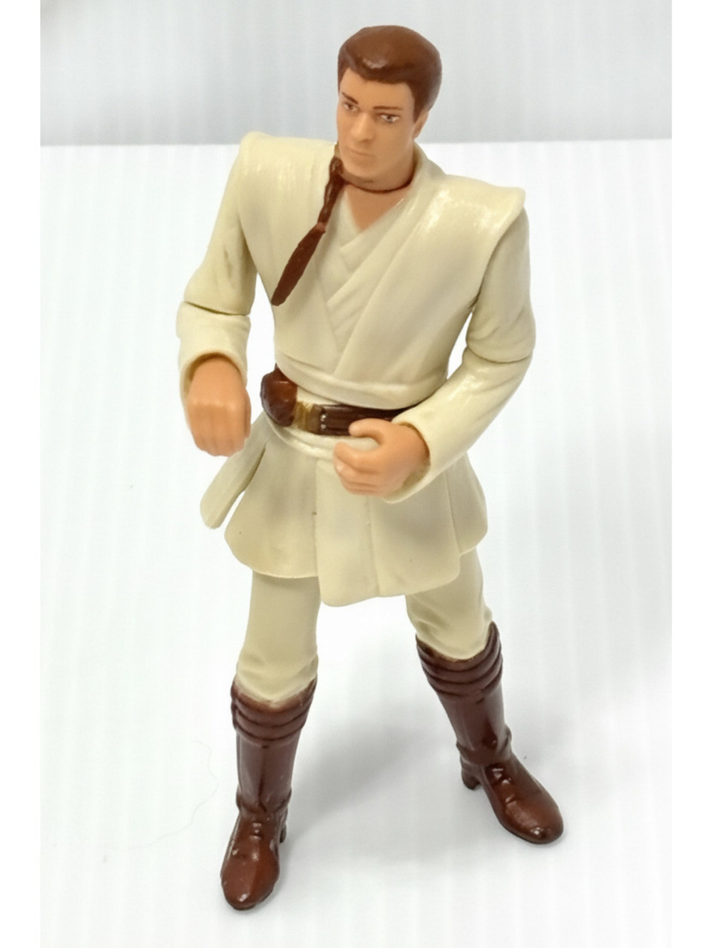 Star Wars Obi-Wan Kenobi Jedi Figure Padawan Braid, Tan Robe, Toy GUC